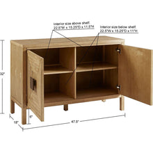 Load image into Gallery viewer, 2-Door Accent Cabinet with Adjustable Shelves
