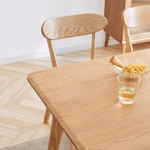 Carregar imagem no visualizador da galeria, Dining chair wooden FAS grade oak natural wood made in North America 100% dirt-free wood chair solid chair table chair wooden living room chair simple and natural 46.5 x 54 x 80cm

