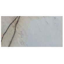 Carregar imagem no visualizador da galeria, Agora Gold White Exotic Marble Polished Floor and Wall Tile - Large Format - Livfloors Collection
