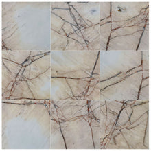 Carregar imagem no visualizador da galeria, Agora Gold White Exotic Marble Polished Floor and Wall Tile - Large Format - Livfloors Collection
