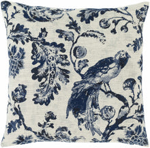 Carregar imagem no visualizador da galeria, Agricola Navy Floral Bird Throw Pillow
