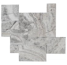 Carregar imagem no visualizador da galeria, Alaska Silver Travertine Pattern Tumbled Pavers - Full Truckload

