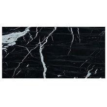 Carregar imagem no visualizador da galeria, Alexandrette Black Marble Polished Floor and Wall Tile - Large Format - Livfloors Collection
