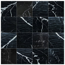 Carregar imagem no visualizador da galeria, Alexandrette Black Marble Polished Floor and Wall Tile - Large Format - Livfloors Collection
