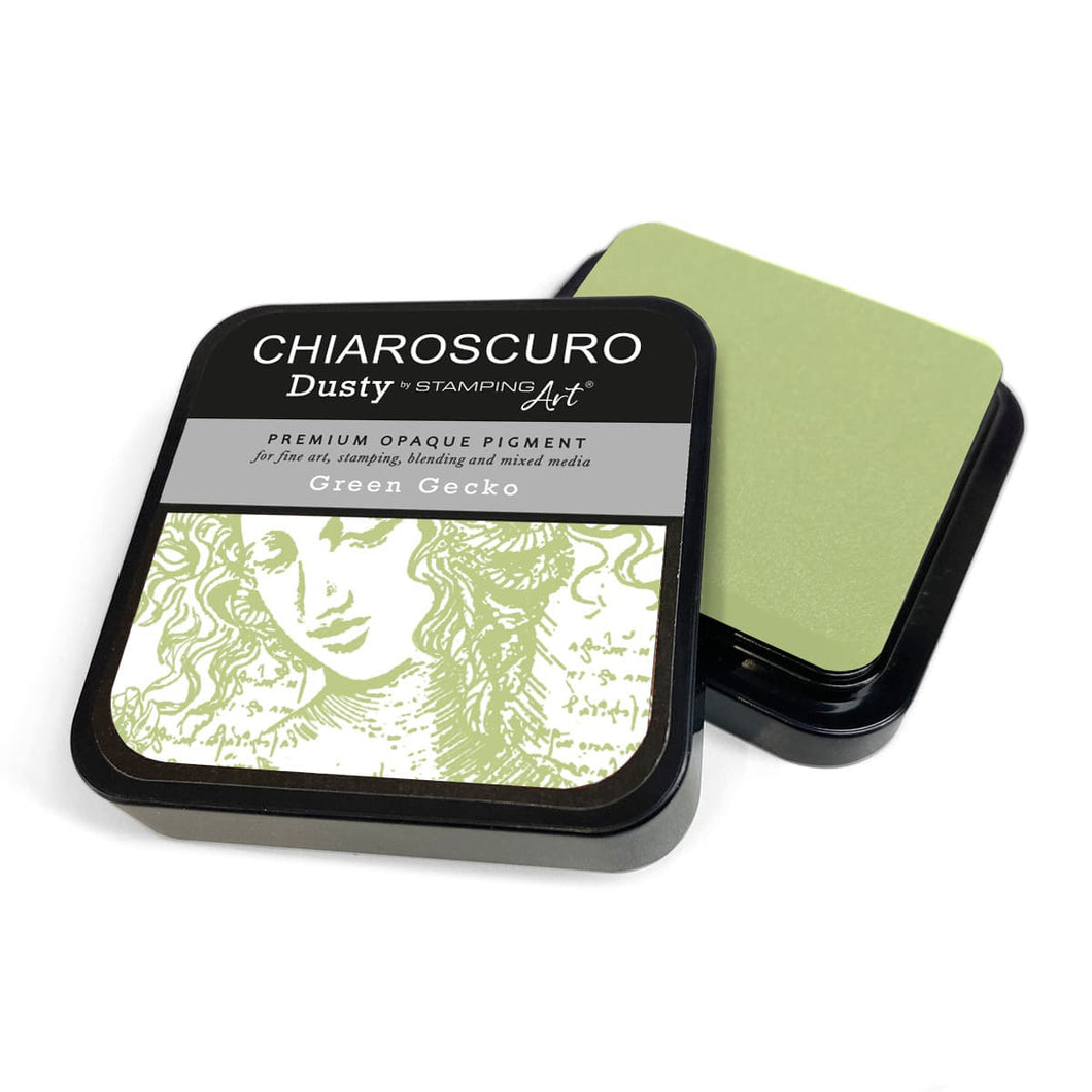 All Paint Products Clear Stamp Green Gecko Chiaroscuro Dusty Ink Pad