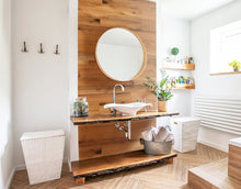 Cargar imagen en el visor de la galería, Classic Originals 1/4 in. x 5.1 in. Real Wood Easy Install Wall Panels - Almond (20 Sq. Ft.)
