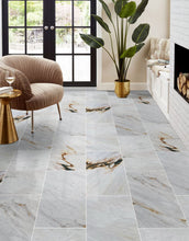 Carregar imagem no visualizador da galeria, Alpina White Marble Polished Floor and Wall Tile - Large Format - Livfloors Collection
