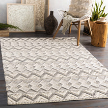 Load image into Gallery viewer, Whittington Gray&amp;Cream Wool Rug - Clearance
