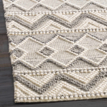 Load image into Gallery viewer, Whittington Gray&amp;Cream Wool Rug - Clearance
