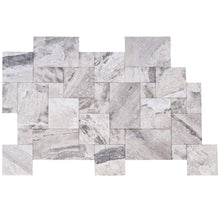 Carregar imagem no visualizador da galeria, Atlantic Grey Marble Tiles Antique Pattern Sand-Blasted Brushed - Livfloors Collection
