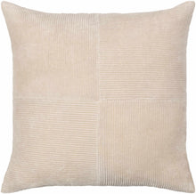 Load image into Gallery viewer, Aqil Beige Corduroy Patchwork Accent Pillow
