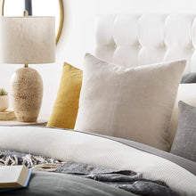 Load image into Gallery viewer, Aqil Beige Corduroy Patchwork Accent Pillow
