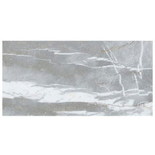 Carregar imagem no visualizador da galeria, Astana Gray Exotic Marble Polished Floor and Wall Tile - Large Format - Livfloors Collection
