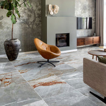 Carregar imagem no visualizador da galeria, Astana Gray Exotic Marble Polished Floor and Wall Tile - Large Format - Livfloors Collection
