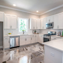 Carregar imagem no visualizador da galeria, Atlantic Grey Cloudy Floor and Wall Marble Tile Polished - Livfloors Collection
