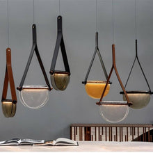 Load image into Gallery viewer, Avgi Leather Pendant Light

