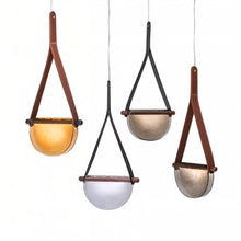 Load image into Gallery viewer, Avgi Leather Pendant Light
