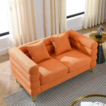 Cargar imagen en el visor de la galería, 3-seater + 2-seater Combination sofa.ORANGE teddy
