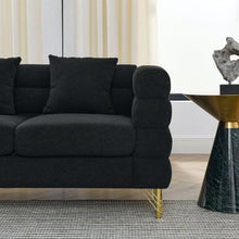 Carregar imagem no visualizador da galeria, 3-seater + 2-seater Combination sofa.BLACK teddy
