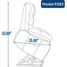 Load image into Gallery viewer, Lift Recliner Chair Heat Massage Dual Motor Infinite Position Up to 350 LBS Large Electric Power Lift Recliners with Power-Remote, Medium-firm and Heavy duty, Blue
