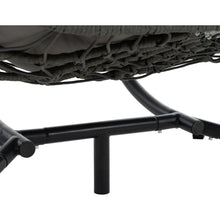Load image into Gallery viewer, 2 Persons Egg Chair with Stand Indoor Outdoor Swing Chair Patio Wicker Hanging Egg Chair Hanging Basket Chair with Stand for Bedroom Living Room Balcony
