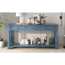 Carregar imagem no visualizador da galeria, Console Table 63&quot; Long Console Table with Drawers and Shelf for Entryway, Hallway, Living Room (Navy
