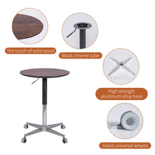Load image into Gallery viewer, Movable Adjustable Bar Table Pub Table 360 Swivel Counter Bar Height Aluminum Star Base Movable for Stand Desk Bistro Table Dining Room Home Kitchen Table
