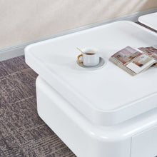 Load image into Gallery viewer, 2 Pieces White MDF Square Coffee Table Set for Living Room, Bedroom
