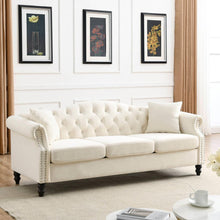 Carregar imagem no visualizador da galeria, 3-seater + 3-seater Combination sofa.Beige Velvet W834S00065
