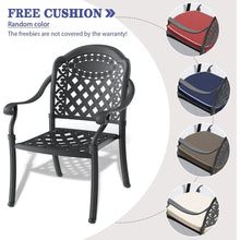 Carregar imagem no visualizador da galeria, (Cushions In Random Colors)7-Piece Set Of Cast Aluminum Patio Furniture With Cushions
