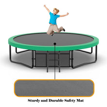 Load image into Gallery viewer, 12FT Recreational Kids Trampoline with Safety Enclosure Net &amp; Ladder, Outdoor Recreational Trampolines
