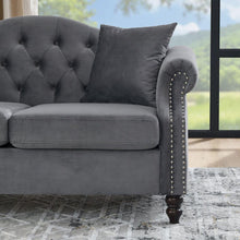 Carregar imagem no visualizador da galeria, 3-seater + 3-seater Combination sofa.Grey Velvet W834S00064
