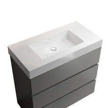 Load image into Gallery viewer, Alice 36&quot; Gray Bathroom Vanity with Sink, Large Storage Freestanding Bathroom Vanity for Modern Bathroom, One-Piece White Sink Basin without Drain and Faucet
