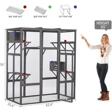 Carregar imagem no visualizador da galeria, Extra Large Cat Cage - Gray
