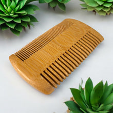 Carregar imagem no visualizador da galeria, Bamboo Beard Comb | Double-Sided
