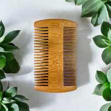 Carregar imagem no visualizador da galeria, Bamboo Beard Comb | Double-Sided
