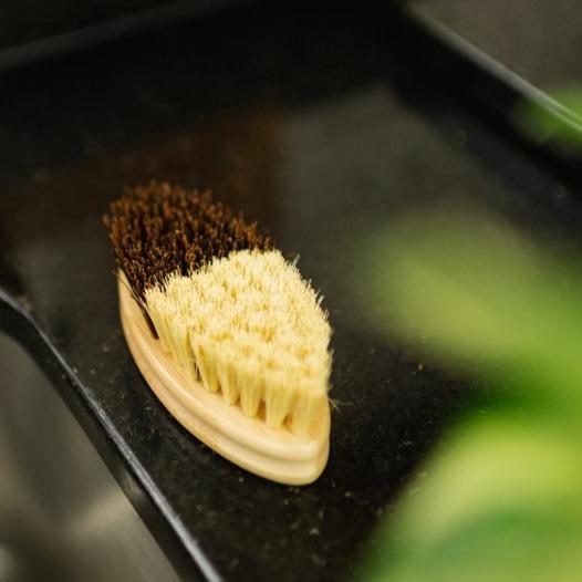 Double-Sided Bamboo Cleaning Brush