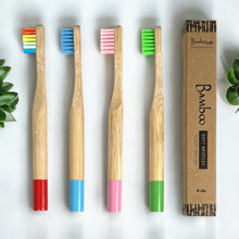 Load image into Gallery viewer, Bamboo Kids Toothbrush | Round Handle
