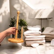 Load image into Gallery viewer, Bamboo Kitchen Paper Towel Holder
