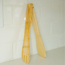 Load image into Gallery viewer, Bamboo Salad Tongs
