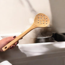 Load image into Gallery viewer, Bamboo Straining Spoon

