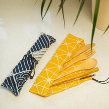 Load image into Gallery viewer, Bamboo Travel Cutlery Set

