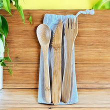 Load image into Gallery viewer, Bamboo Travel Cutlery Set | Kids
