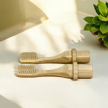Load image into Gallery viewer, Bamboo Travel Toothbrush With Natural Bristles

