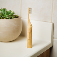 Load image into Gallery viewer, Bamboo Travel Toothbrush With Natural Bristles
