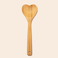 Load image into Gallery viewer, Bamboo Utensil Spoon | Heart Shaped
