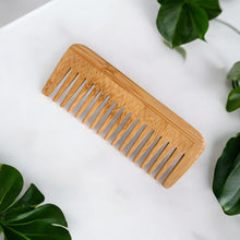 Load image into Gallery viewer, Bamboo Wide Tooth Comb | Compact
