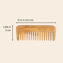 Load image into Gallery viewer, Bamboo Wide Tooth Comb | Compact
