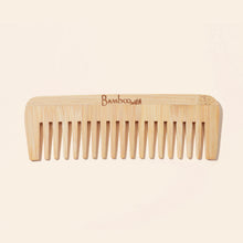 Load image into Gallery viewer, Bamboo Wide Tooth Comb | Flat Tips
