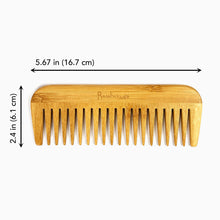 Carregar imagem no visualizador da galeria, Bamboo Wide Tooth Comb | Pointed Tips
